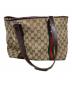 GUCCI（グッチ）の古着「トートバッグ　GUCCI　（グッチ）　137396　	シェリーライン」｜ベージュ