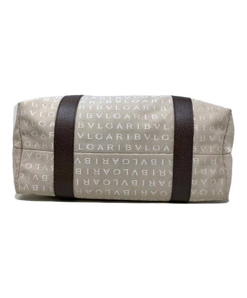 BVLGARI（ブルガリ）BVLGARI (ブルガリ) トートバッグ　BVLGARI（ブルガリ）　ロゴマニア ベージュ×ブラウンの古着・服飾アイテム