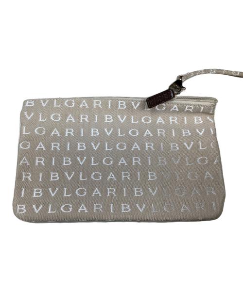 BVLGARI（ブルガリ）BVLGARI (ブルガリ) トートバッグ　BVLGARI（ブルガリ）　ロゴマニア ベージュ×ブラウンの古着・服飾アイテム