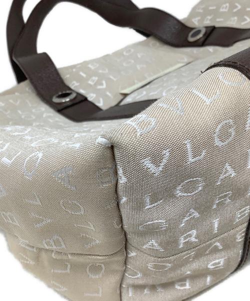 BVLGARI（ブルガリ）BVLGARI (ブルガリ) トートバッグ　BVLGARI（ブルガリ）　ロゴマニア ベージュ×ブラウンの古着・服飾アイテム