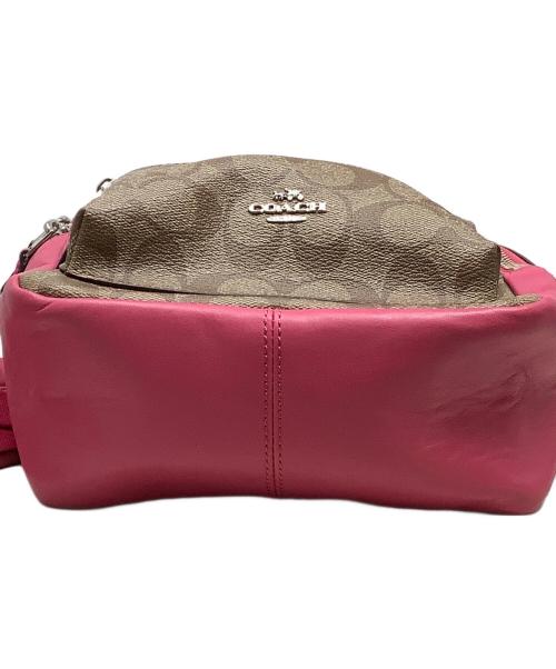 COACH（コーチ）COACH (コーチ) リュック　COACH（コーチ）　F58315 ピンク×ブラウンの古着・服飾アイテム