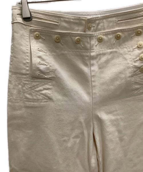 TORY BURCH（トリーバーチ）TORY BURCH (トリーバーチ) ハイライズ ワイドレッグジーンズ　TORY BURCH（トリーバーチ）86807 アイボリー サイズ:6の古着・服飾アイテム