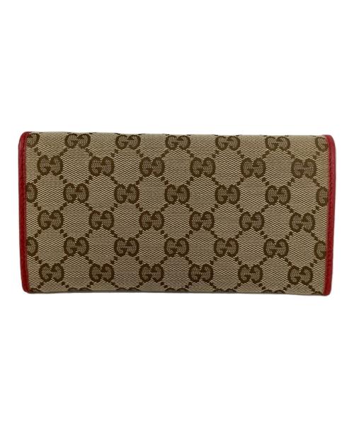 GUCCI（グッチ）GUCCI (グッチ) 財布　GUCCI（グッチ）　346058 ベージュ×レッドの古着・服飾アイテム