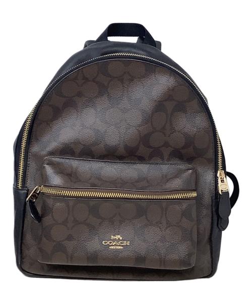 COACH（コーチ）COACH (コーチ) リュック　COACH（コーチ）　F32200　 ブラウン×ブラックの古着・服飾アイテム