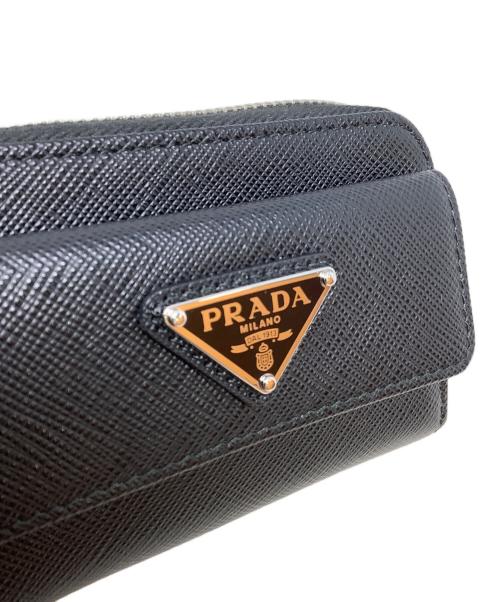 PRADA（プラダ）PRADA (プラダ) コインケース　PRADA（プラダ）2MR044　	SAFFIANO TRIANGOLO ブラックの古着・服飾アイテム