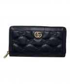 GUCCIグッチ）の古着「ジップアラウンドウォレット　GUCCI（グッチ）　GGマトラッセ　723784」｜ブラック