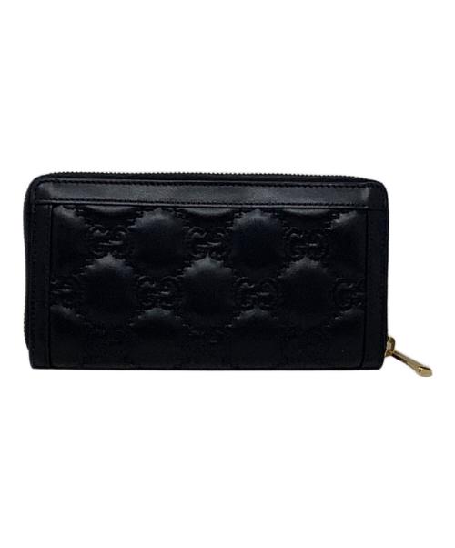 GUCCI（グッチ）GUCCI (グッチ) ジップアラウンドウォレット　GUCCI（グッチ）　GGマトラッセ　723784 ブラックの古着・服飾アイテム