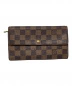 LOUIS VUITTONルイ ヴィトン）の古着「長財布　LOUIS VUITTON　（ルイ ヴィトン）　ダミエ　N61724」｜ブラウン
