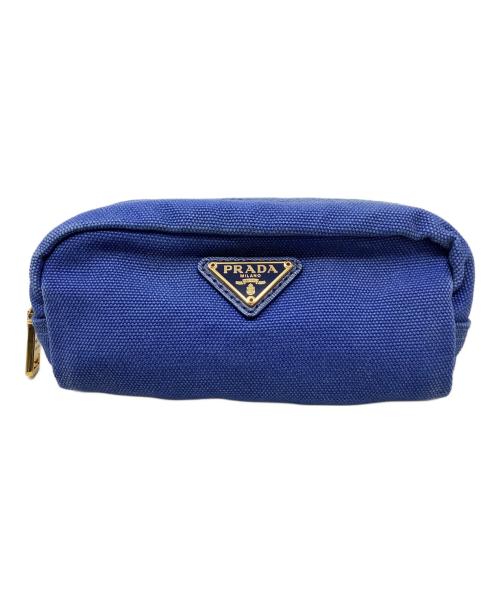 PRADA（プラダ）PRADA (プラダ) ポーチ　PRADA（プラダ）　カナパ　1N0693 ブルーの古着・服飾アイテム