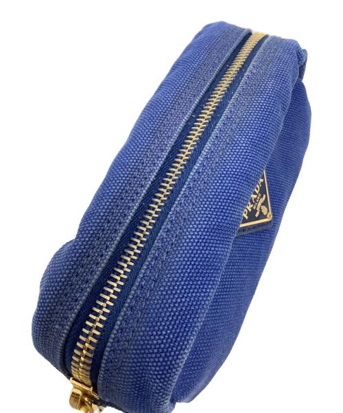 PRADA（プラダ）PRADA (プラダ) ポーチ　PRADA（プラダ）　カナパ　1N0693 ブルーの古着・服飾アイテム