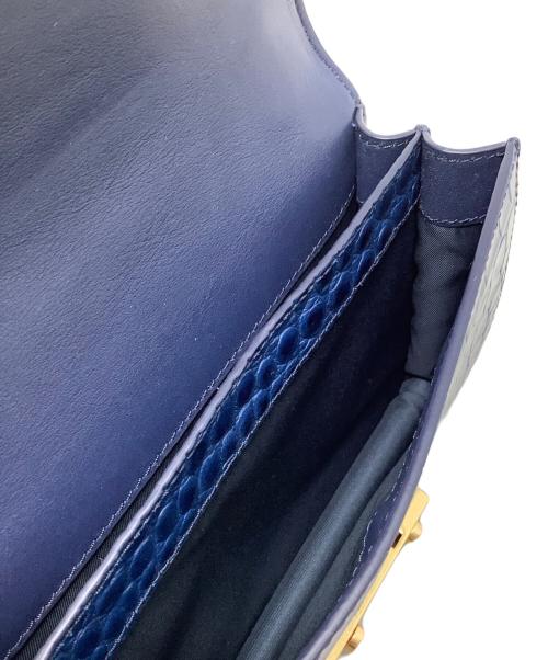 TORY BURCH（トリーバーチ）TORY BURCH (トリーバーチ) 型押し2WAYバッグ　TORY BURCH（トリーバーチ）　Juliette ネイビーの古着・服飾アイテム