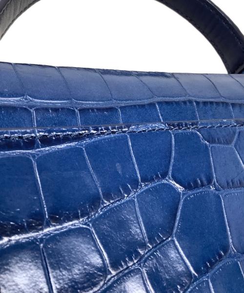 TORY BURCH（トリーバーチ）TORY BURCH (トリーバーチ) 型押し2WAYバッグ　TORY BURCH（トリーバーチ）　Juliette ネイビーの古着・服飾アイテム