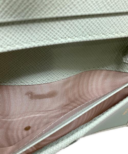 PRADA（プラダ）PRADA (プラダ) 長財布　PRADA（プラダ）　サフィアーノ　1MV025 ライトグリーンの古着・服飾アイテム