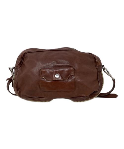 PRADA（プラダ）PRADA (プラダ) レザーショルダーバッグ　PRADA（プラダ）　 ブラウンの古着・服飾アイテム