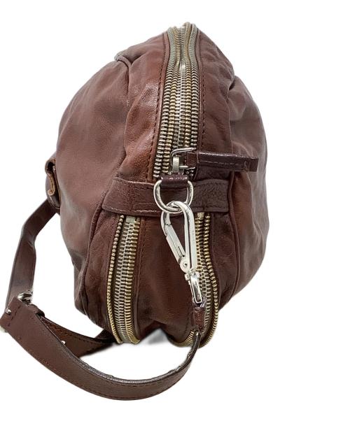 PRADA（プラダ）PRADA (プラダ) レザーショルダーバッグ　PRADA（プラダ）　 ブラウンの古着・服飾アイテム