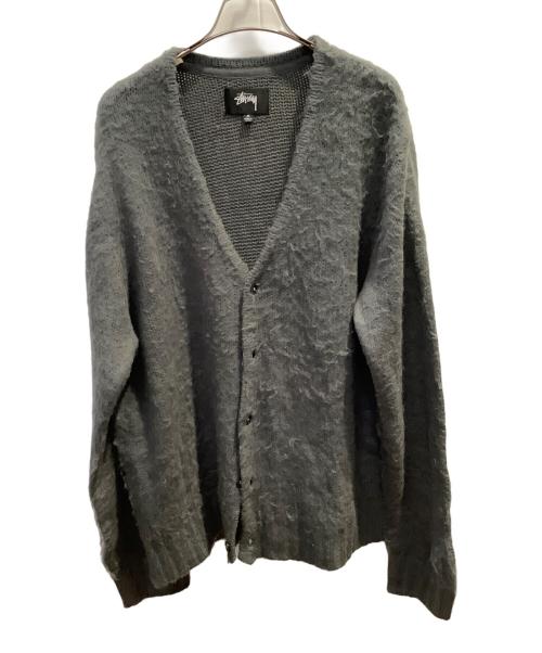 stussy（ステューシー）stussy (ステューシー) ニットカーディガン　stussy（ステューシー） グレー サイズ:Mの古着・服飾アイテム