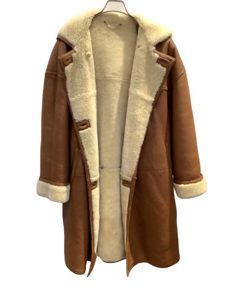 MaxMara（マックスマーラ）MaxMara (マックスマーラ) ムートンコート　MaxMara（マックスマーラー） ブラウン サイズ:40の古着・服飾アイテム