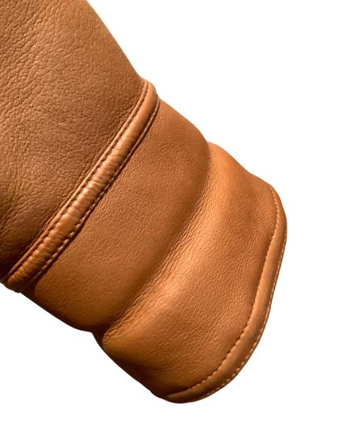 MaxMara（マックスマーラ）MaxMara (マックスマーラ) ムートンコート　MaxMara（マックスマーラー） ブラウン サイズ:40の古着・服飾アイテム