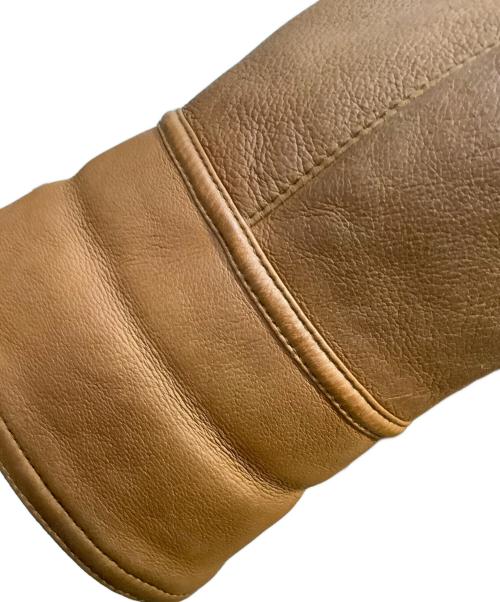 MaxMara（マックスマーラ）MaxMara (マックスマーラ) ムートンコート　MaxMara（マックスマーラー） ブラウン サイズ:40の古着・服飾アイテム