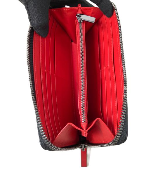 Christian Louboutin（クリスチャン・ルブタン）Christian Louboutin (クリスチャン・ルブタン) 長財布　Chiritian Louboutin(クリスチャン・ルブタン)　Panettone wallet ブラック×レッドの古着・服飾アイテム