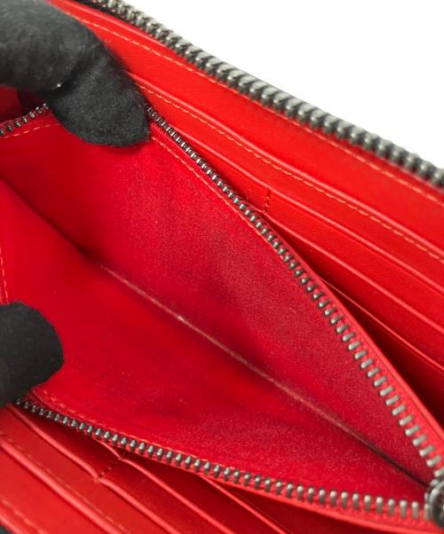 Christian Louboutin（クリスチャン・ルブタン）Christian Louboutin (クリスチャン・ルブタン) 長財布　Chiritian Louboutin(クリスチャン・ルブタン)　Panettone wallet ブラック×レッドの古着・服飾アイテム