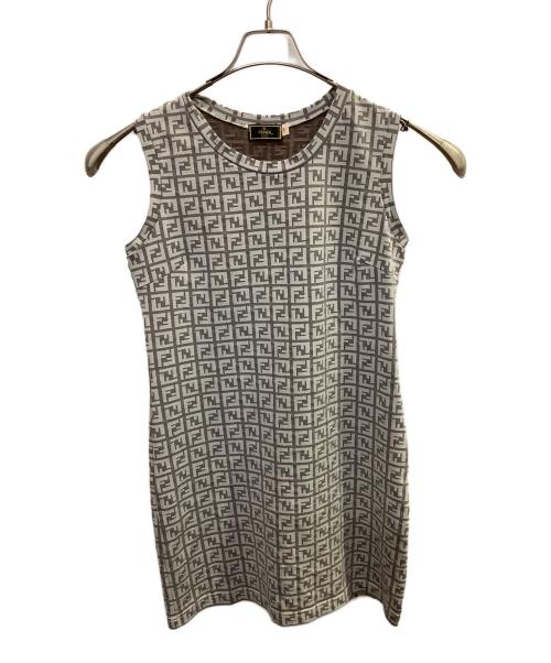FENDI（フェンディ）FENDI (フェンディ) ノースリーブ・キャミソールワンピース　FENDI（フェンディ） グレー サイズ:４４の古着・服飾アイテム