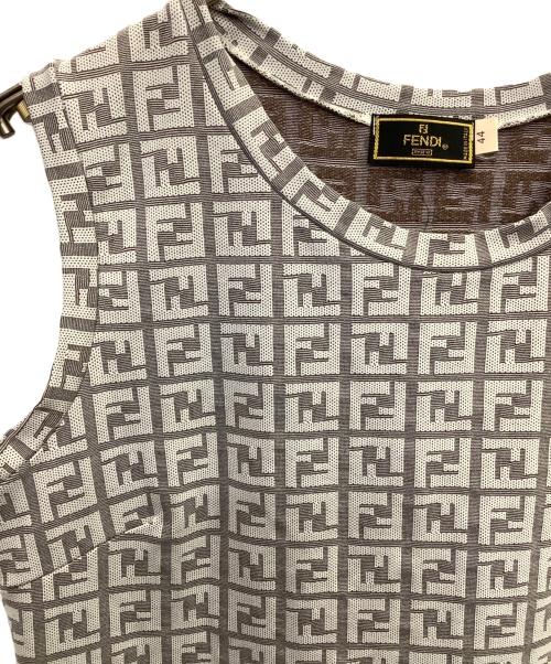 FENDI（フェンディ）FENDI (フェンディ) ノースリーブ・キャミソールワンピース　FENDI（フェンディ） グレー サイズ:４４の古着・服飾アイテム