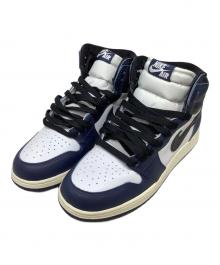 NIKE（ナイキ）の古着「ハイカットスニーカー NIKE(ナイキ)　Air Jordan 1 Retro High OG FD　1437-401」｜ホワイト×ネイビー