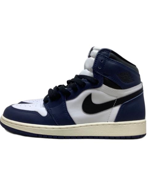 NIKE（ナイキ）NIKE (ナイキ) ハイカットスニーカー NIKE(ナイキ)　Air Jordan 1 Retro High OG FD　1437-401 ホワイト×ネイビー サイズ:24.5 未使用品の古着・服飾アイテム