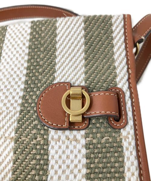 TORY BURCH（トリーバーチ）TORY BURCH (トリーバーチ) ハンドバッグ　TORY　BURCH(トリーバーチ)　リーラジウィル ブラウン×グリーンの古着・服飾アイテム