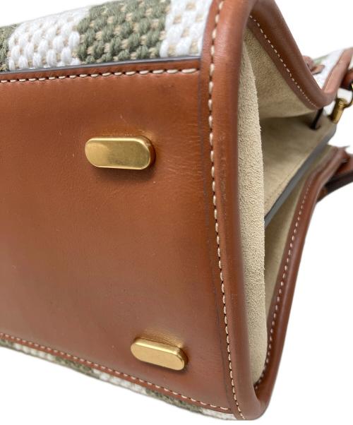 TORY BURCH（トリーバーチ）TORY BURCH (トリーバーチ) ハンドバッグ　TORY　BURCH(トリーバーチ)　リーラジウィル ブラウン×グリーンの古着・服飾アイテム