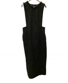 SLOBE IENA（スローブ イエナ）の古着「ツイードジャンパースカート　SLOBE IENA（スローブ イエナ）　2023AW　23-040-912-4040-3-0」｜ブラック