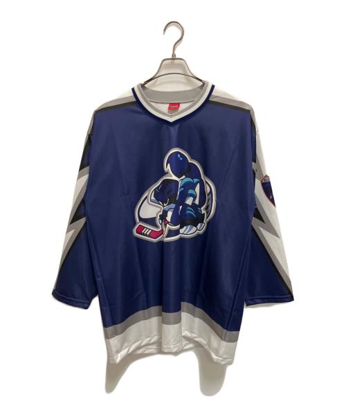 alvesta（アルベスタ）alvesta (アルベスタ) ゲームシャツ　alvesta（アルベスタ）　ドラマ：プライド　レプリカ BLUE SCORPIONS ネイビー サイズ:Mの古着・服飾アイテム