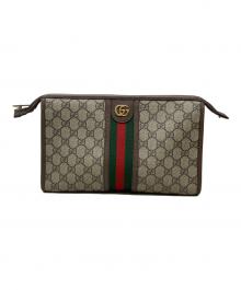 GUCCI（グッチ）の古着「セカンドバッグ　GUCCI（グッチ）GGスプリーム オフィディア　598234」｜ベージュ