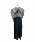 MERCURY DUOマーキュリーデュオ）の古着「2WAYシアーボレロセットニットワンピース  MERCURY DUO（マーキュリーデュオ）　002340301501」｜グレー