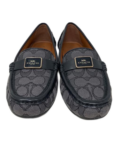 COACH（コーチ）COACH (コーチ) ジャカードローファー　CC639　モナ ドライバー シグネチャー ブラック サイズ:25cmの古着・服飾アイテム