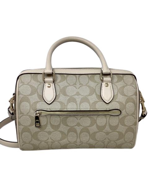 COACH（コーチ）COACH (コーチ) 2WAYバッグ　COACH（コーチ）CH486　ローアン サッチェル・ブロックド シグネチャー ベージュの古着・服飾アイテム