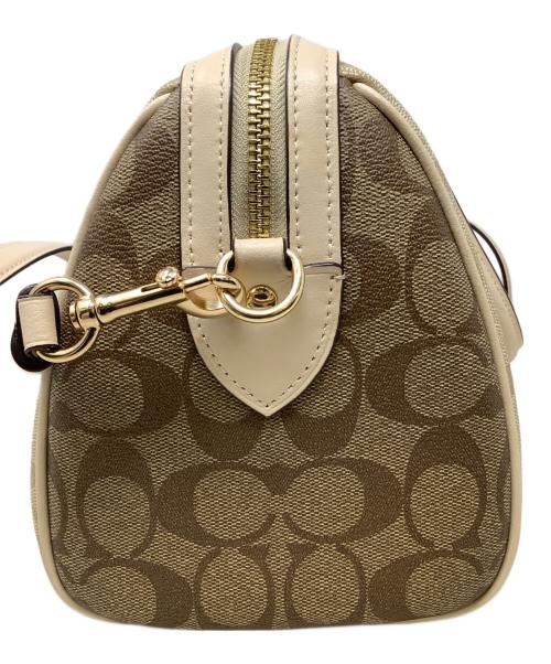COACH（コーチ）COACH (コーチ) 2WAYバッグ　COACH（コーチ）CH486　ローアン サッチェル・ブロックド シグネチャー ベージュの古着・服飾アイテム