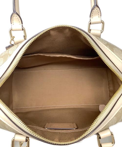 COACH（コーチ）COACH (コーチ) 2WAYバッグ　COACH（コーチ）CH486　ローアン サッチェル・ブロックド シグネチャー ベージュの古着・服飾アイテム