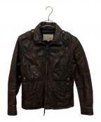 AVIREXアヴィレックス）の古着「ラムレザージャケット」｜ブラウン
