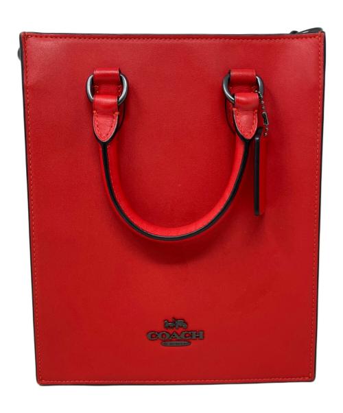 COACH（コーチ）COACH (コーチ) ディラン トートバッグ　COACH（コーチ）　CP050　 レッド×グレーの古着・服飾アイテム