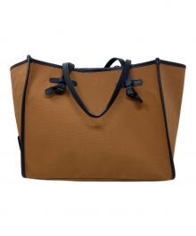 GIANNI CHIARINI（ジャンニ キアリーニ）の古着「キャンバストートバッグ　GIANNI CHIARINI（ジャンニ キアリーニ）　A MARCHELLA」｜ブラウン