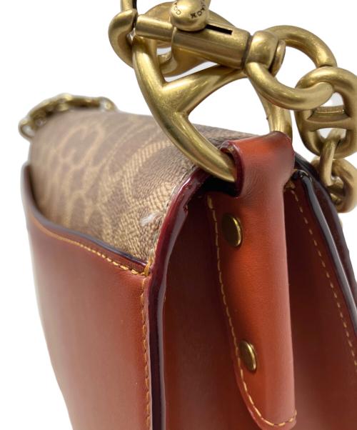 COACH（コーチ）COACH (コーチ) ビート ショルダー バッグ シグネチャー キャンバス ウィズ パッチ ブラウンの古着・服飾アイテム