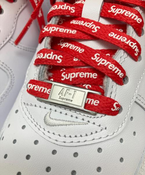 NIKE（ナイキ）NIKE (ナイキ) Supreme (シュプリーム) ローカットスニーカー  NIKE（ナイキ）　Supreme（シュプリーム）　AIR FORCE1　CU9225-100 ホワイト サイズ:25.5の古着・服飾アイテム