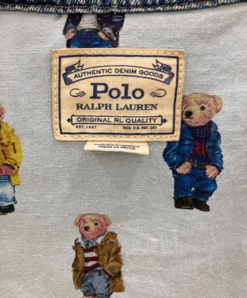 POLO RALPH LAUREN（ポロ・ラルフローレン）POLO RALPH LAUREN (ポロ・ラルフローレン) ポロベアデニムジャケット　	POLO RALPH LAUREN（ポロ・ラルフローレン）　 インディゴ サイズ:Mの古着・服飾アイテム