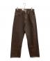 SUNFLOWER（サンフラワー）の古着「デニムパンツ　SUNFLOWER（サンフラワー）　WIDE TWIST」｜ブラウン