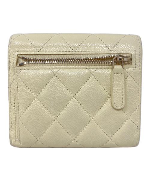 CHANEL（シャネル）CHANEL (シャネル) 3つ折り財布　CHANEL（シャネル）　AP0231　マトラッセ ベージュの古着・服飾アイテム