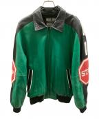 MICHAEL HOBANマイケルホーバン）の古着「ライダースジャケット　MICHAEL HOBAN（）」｜グリーン