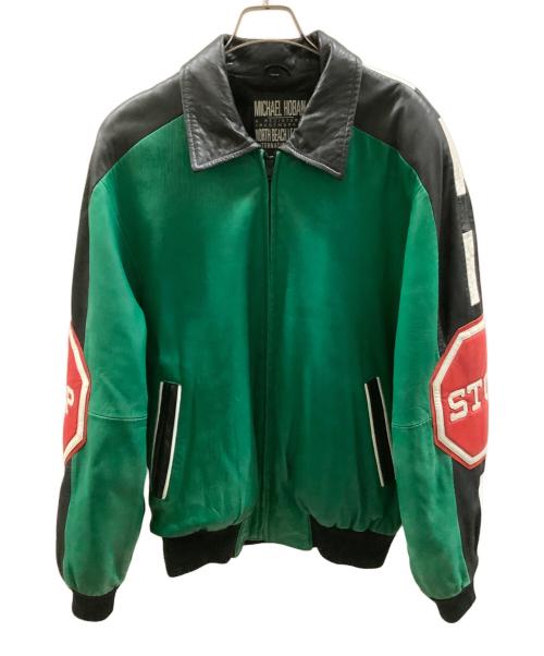 MICHAEL HOBAN（マイケルホーバン）MICHAEL HOBAN (マイケルホーバン) ライダースジャケット　MICHAEL HOBAN（） グリーン サイズ:42の古着・服飾アイテム