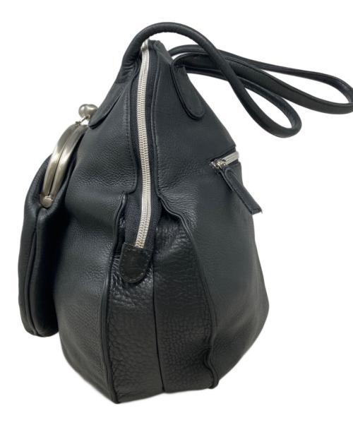 michiamo（ミキアモ）michiamo (ミキアモ) がま口レザーサークルバッグ　michiamo（ミキアモ）　 ブラックの古着・服飾アイテム